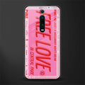 free love glass case for redmi k20 pro image