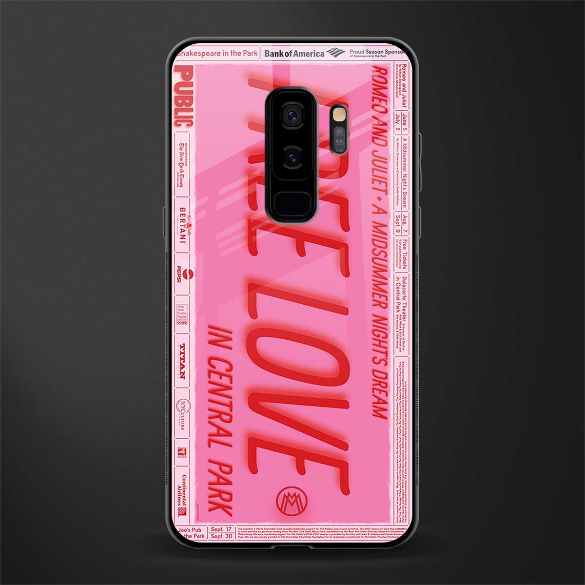 free love glass case for samsung galaxy s9 plus image