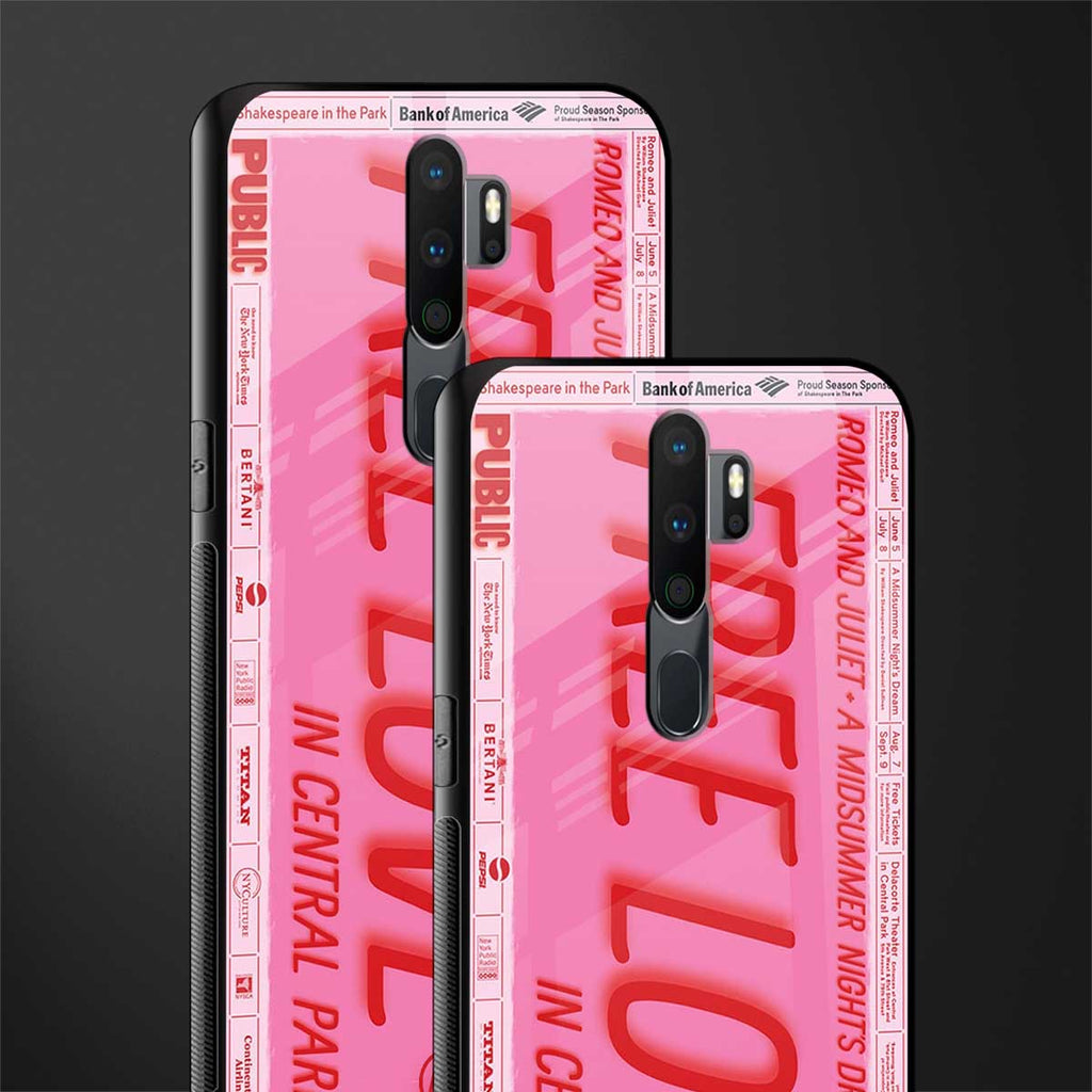 free love glass case for oppo a9 2020 image-2