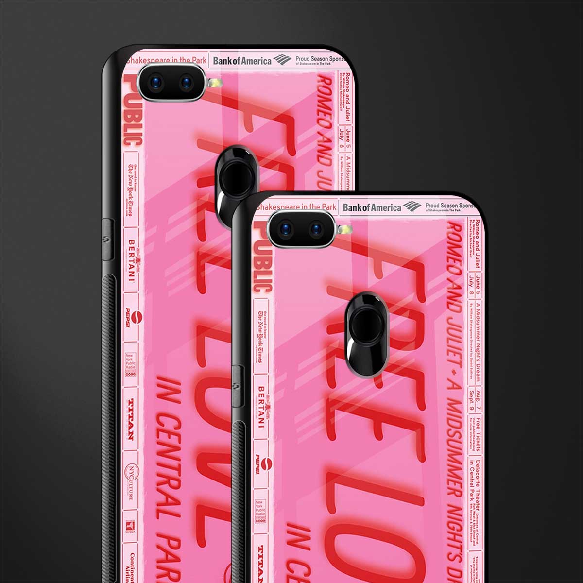 free love glass case for oppo a12 image-2