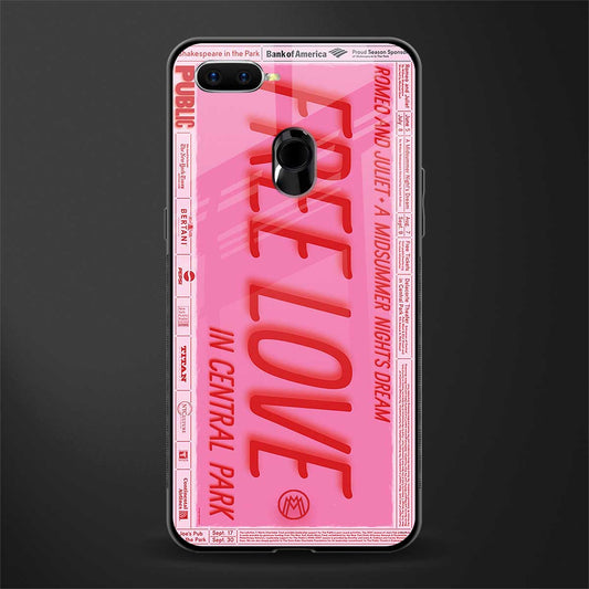 free love glass case for oppo a12 image