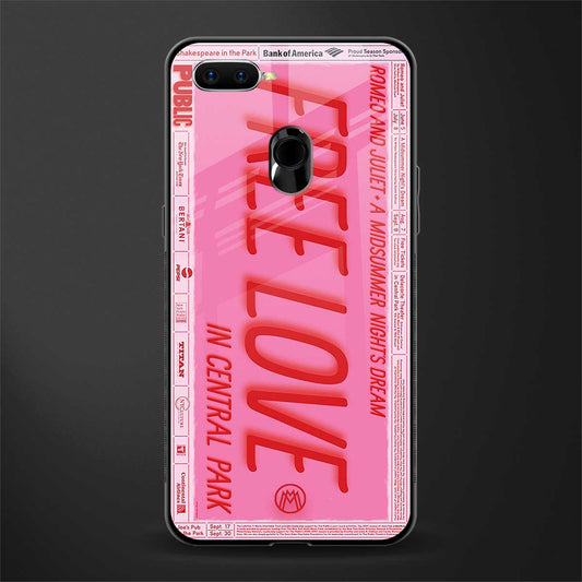 free love glass case for oppo a7 image