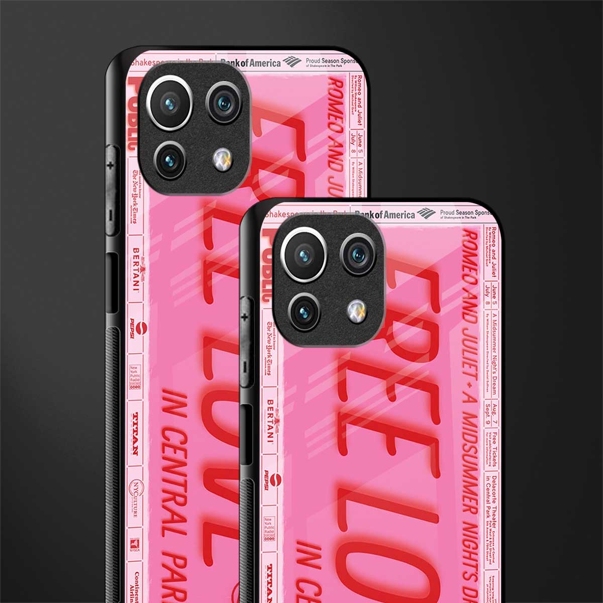 free love glass case for mi 11 lite image-2