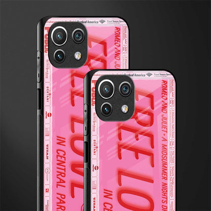free love glass case for mi 11 lite image-2