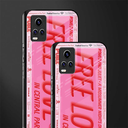free love back phone cover | glass case for vivo y73