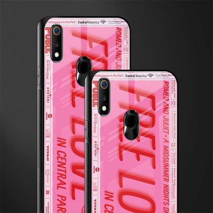 free love glass case for realme 3 pro image-2