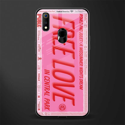 free love glass case for realme 3 image