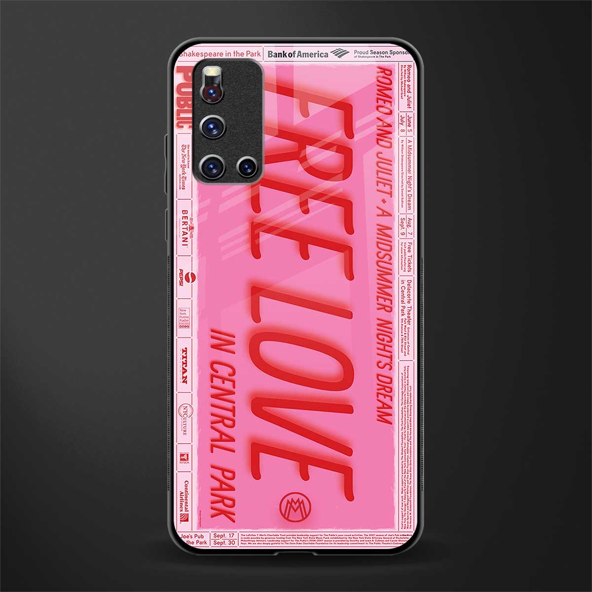 free love glass case for vivo v19 image