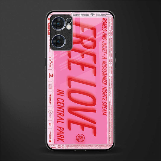 free love glass case for oppo reno7 5g image