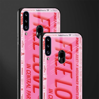 free love glass case for samsung galaxy a20s image-2