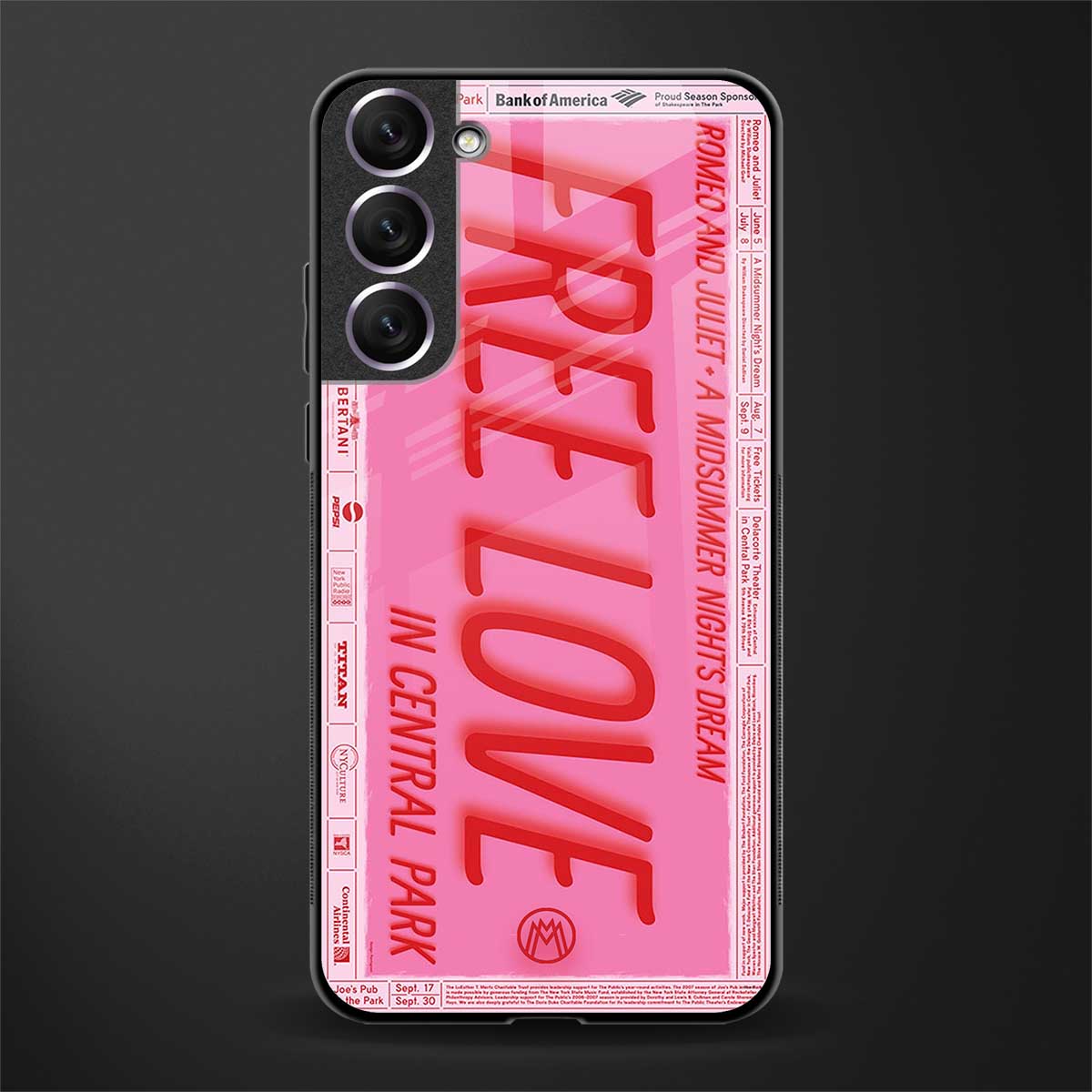 free love glass case for samsung galaxy s21 plus image