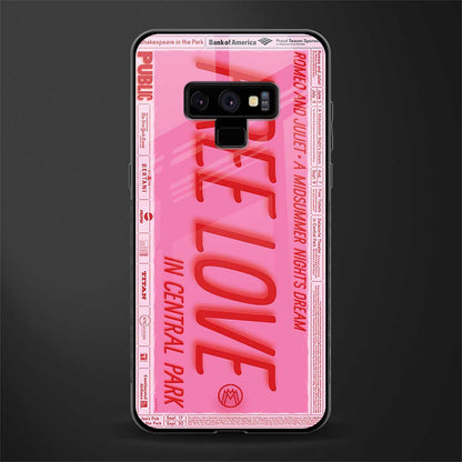 free love glass case for samsung galaxy note 9 image