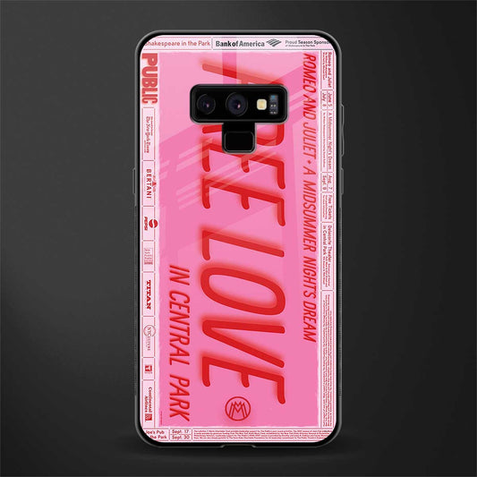free love glass case for samsung galaxy note 9 image