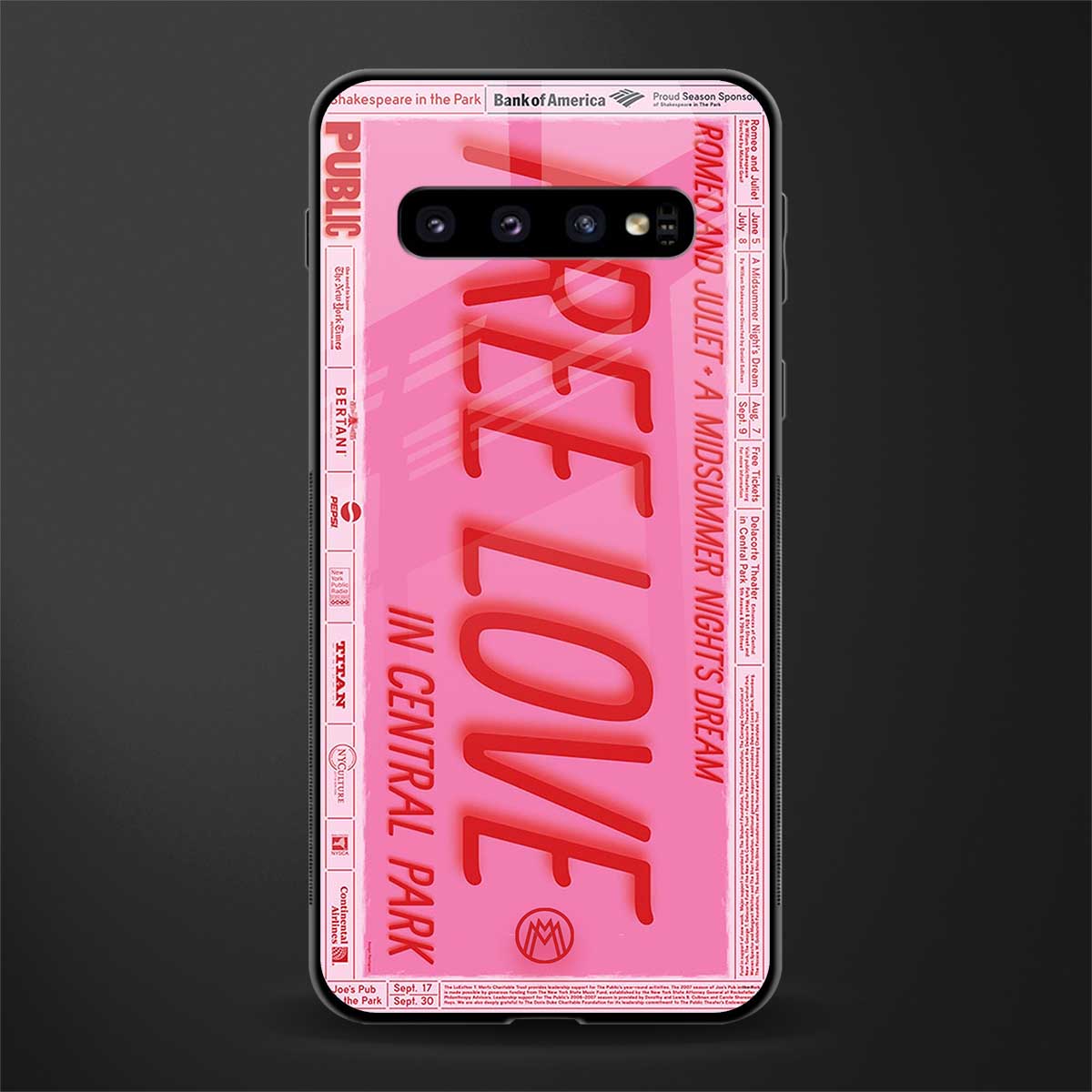 free love glass case for samsung galaxy s10 plus image