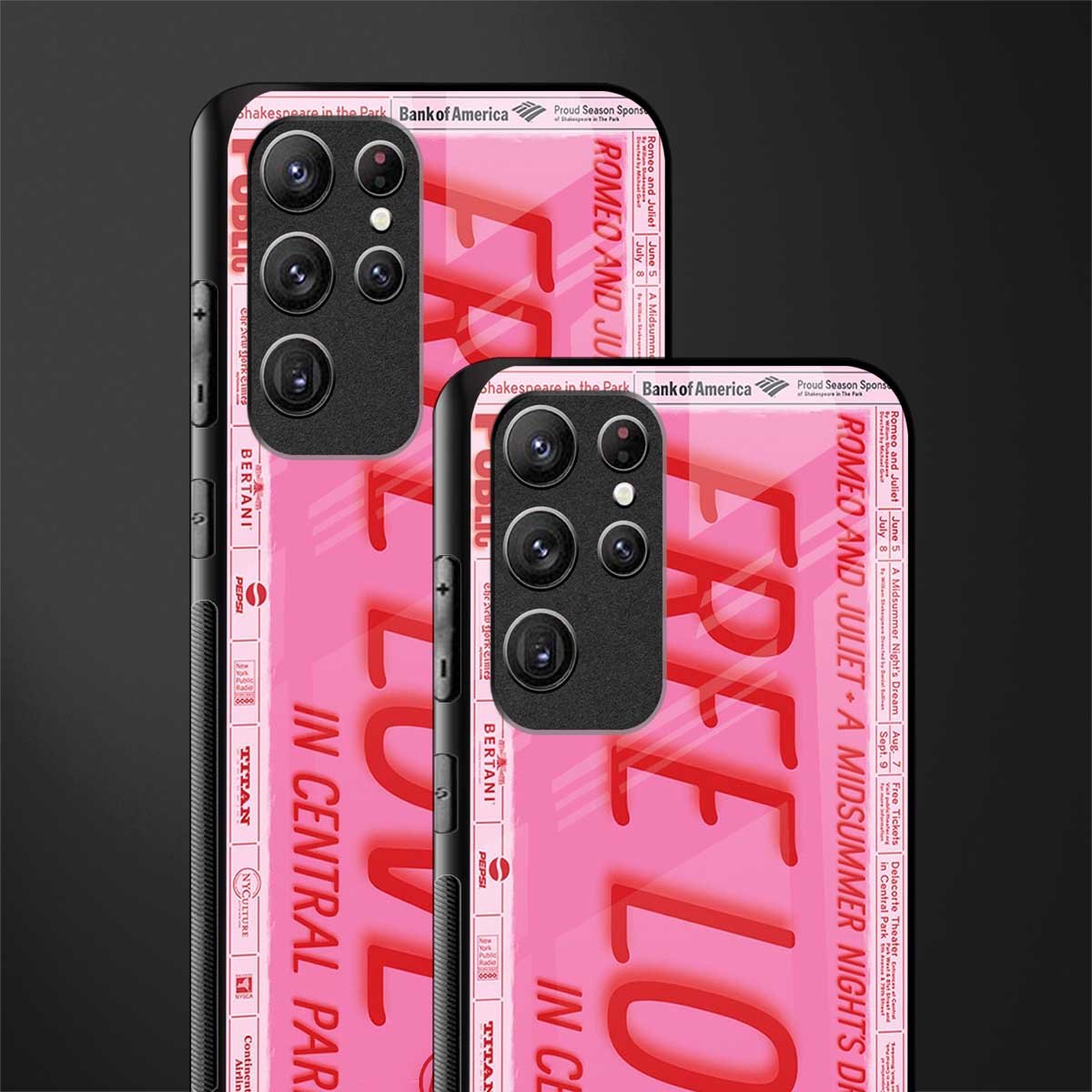 free love glass case for samsung galaxy s22 ultra 5g image-2
