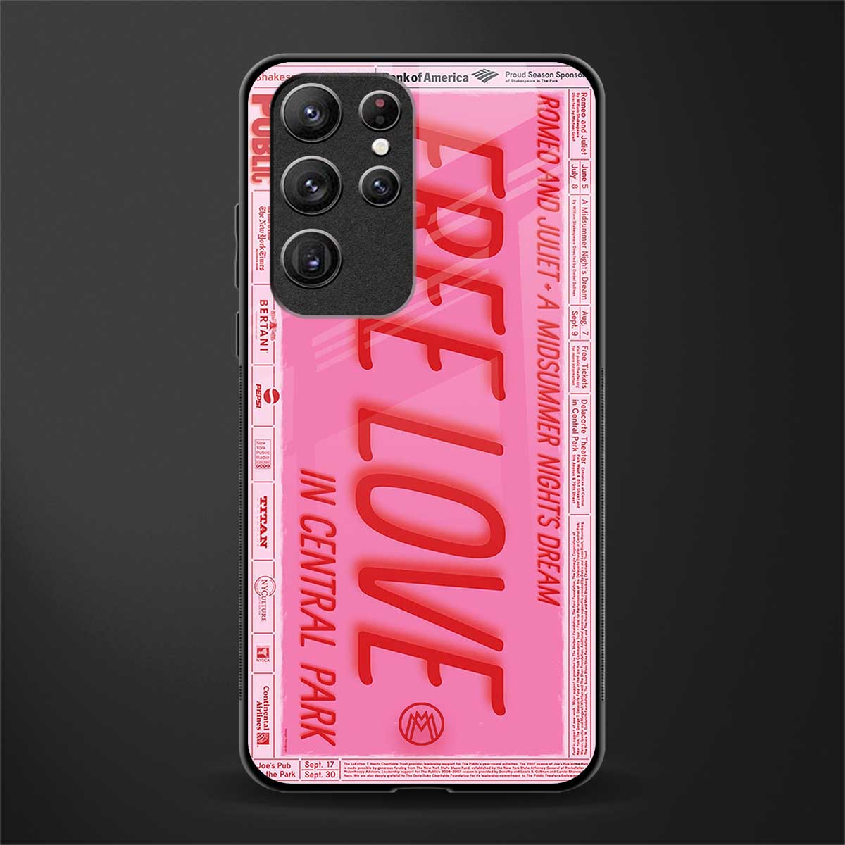 free love glass case for samsung galaxy s21 ultra image