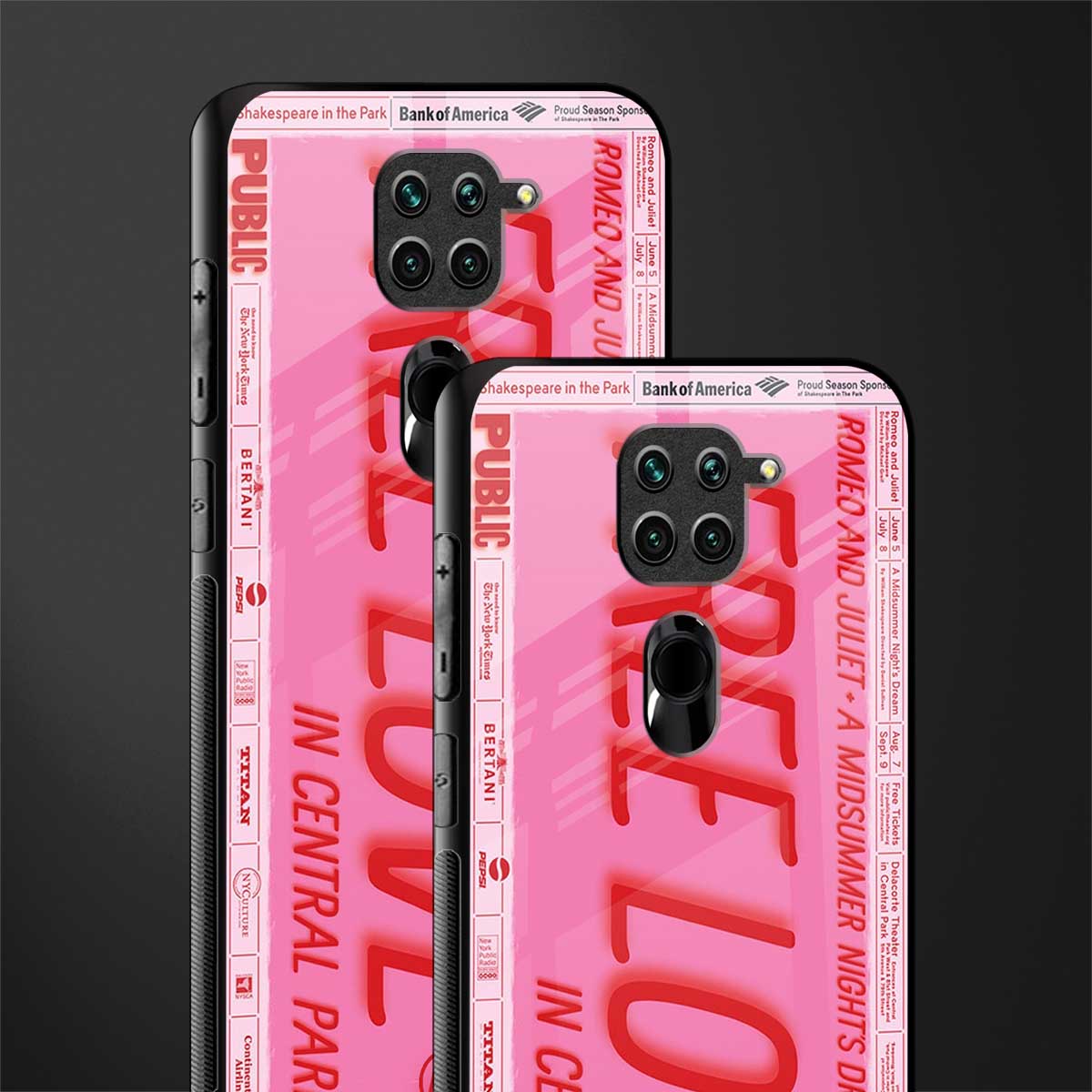 free love glass case for redmi note 9 image-2