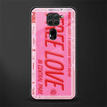free love glass case for redmi note 9 image