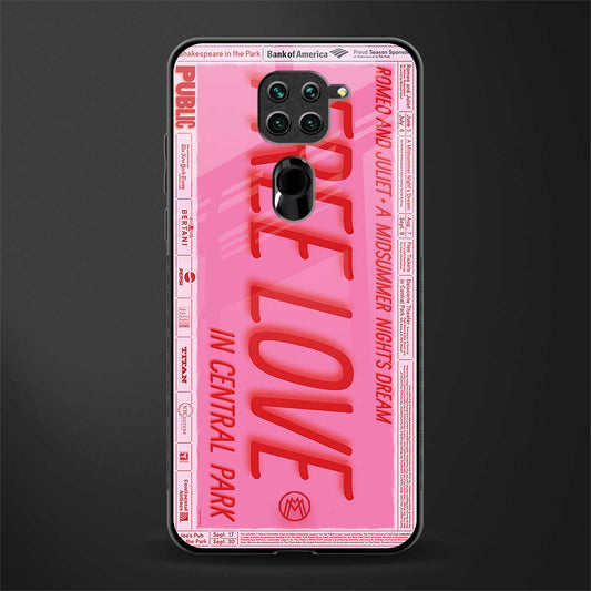 free love glass case for redmi note 9 image