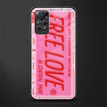 free love glass case for redmi note 11 pro image