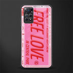 free love glass case for redmi note 11 image