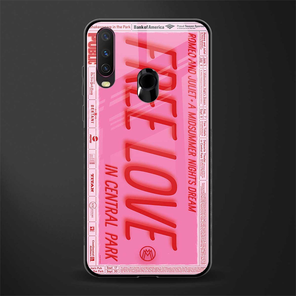 free love glass case for vivo y17 image