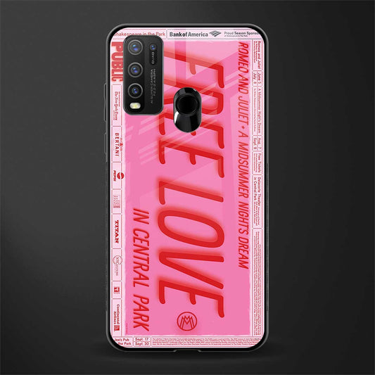 free love glass case for vivo y50 image