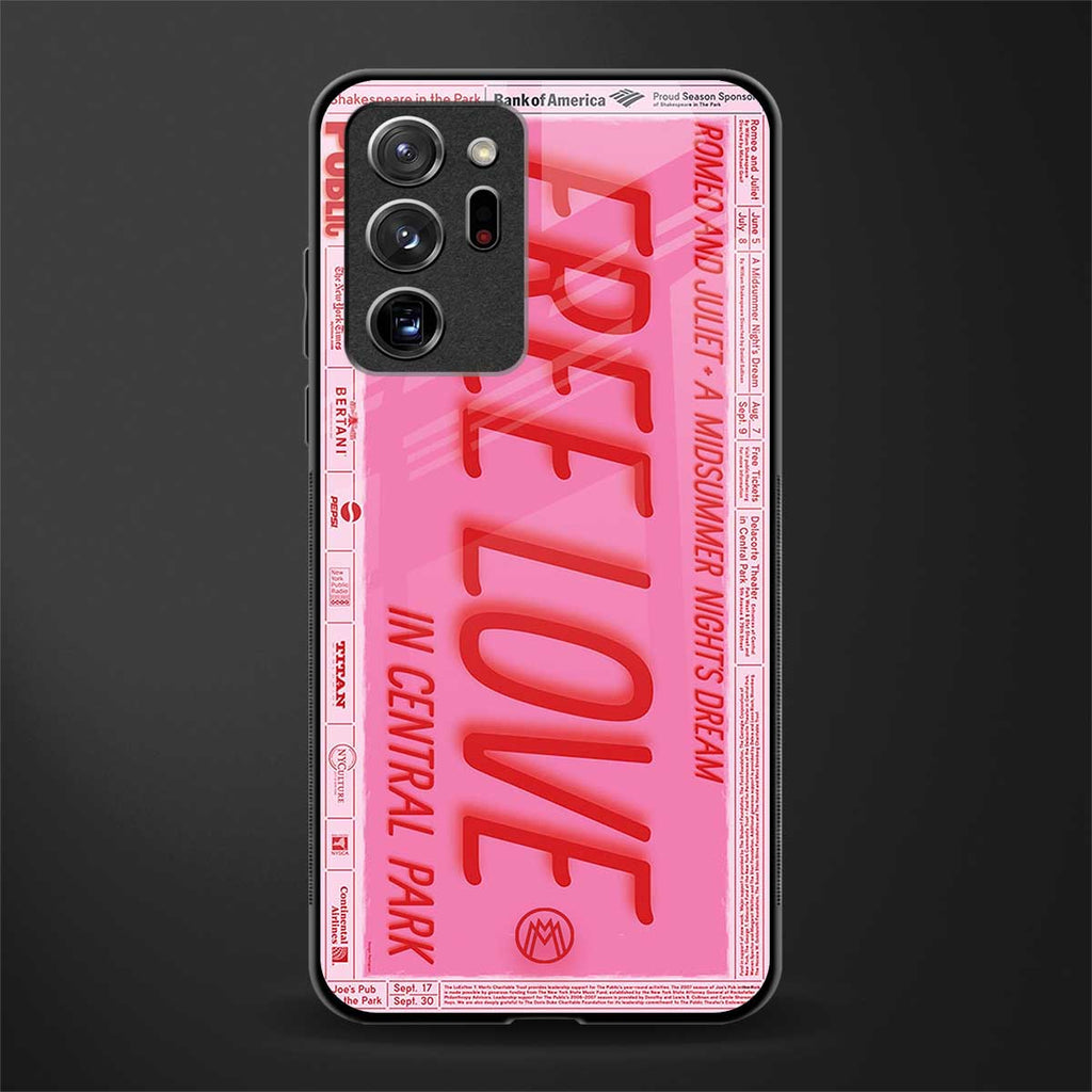 free love glass case for samsung galaxy note 20 ultra 5g image
