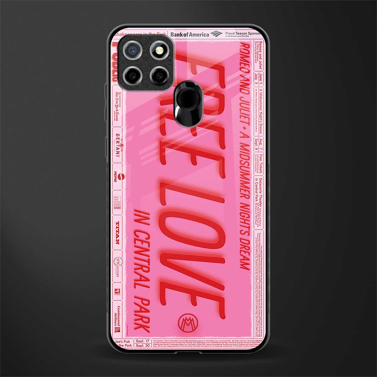 free love glass case for realme narzo 20 image