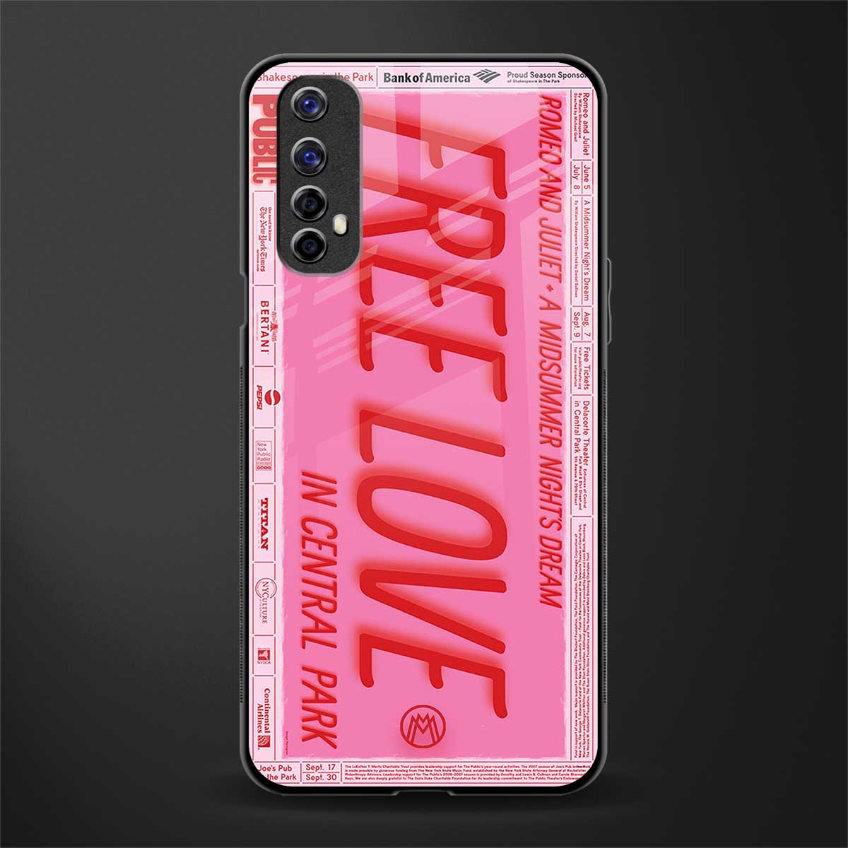 free love glass case for realme 7 image