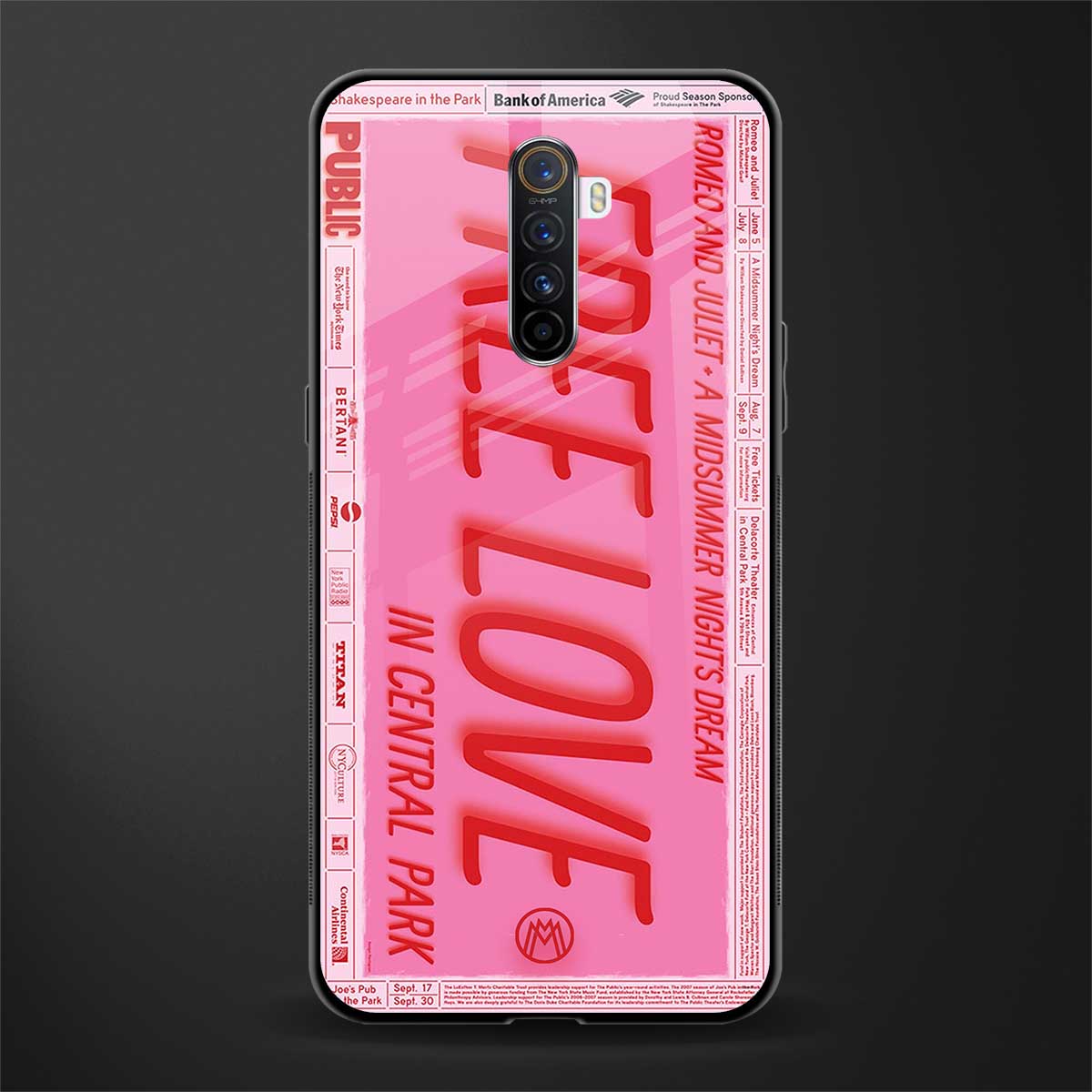 free love glass case for realme x2 pro image