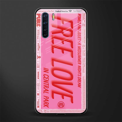 free love glass case for oppo f15 image
