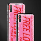 free love glass case for redmi 9a image-2