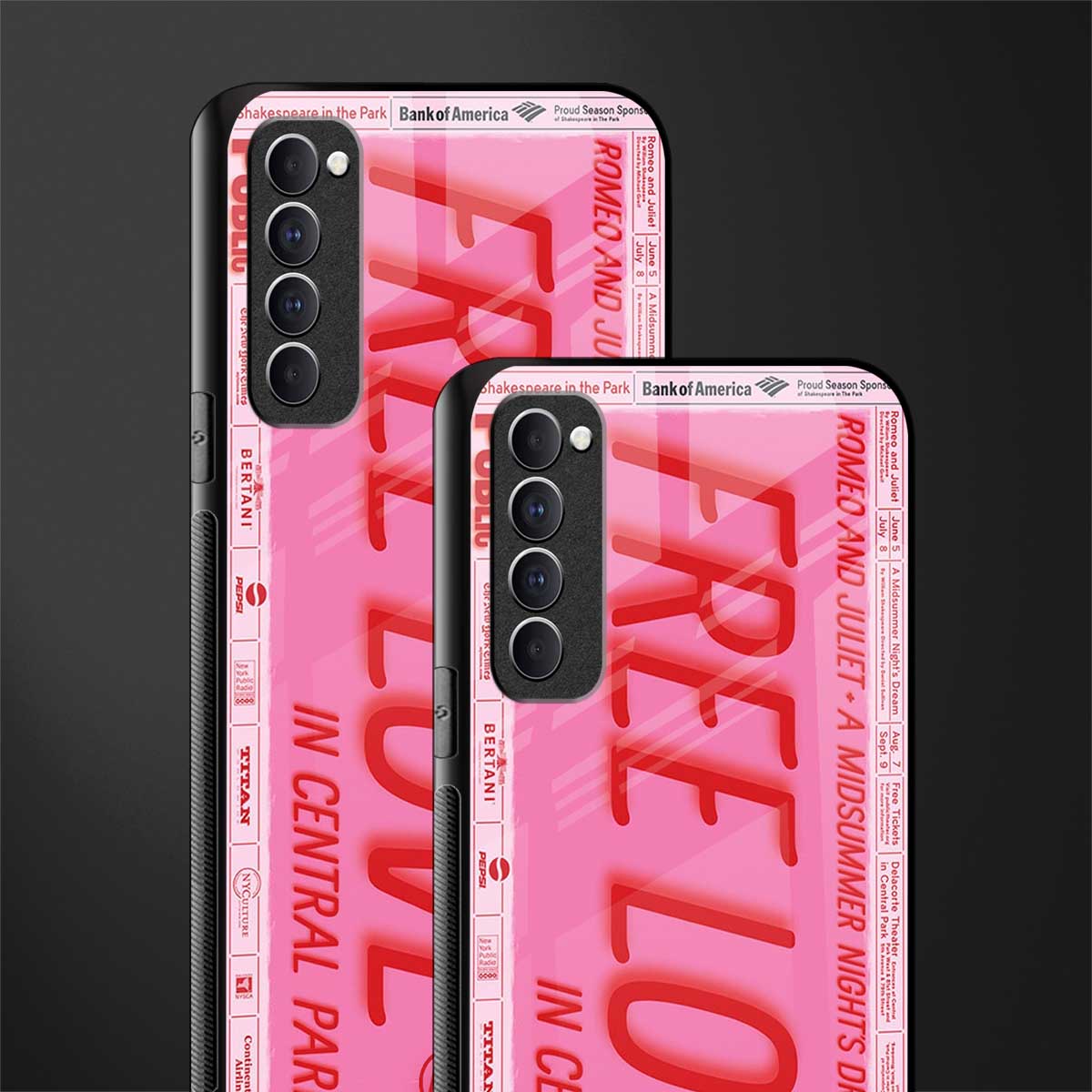 free love glass case for oppo reno 4 pro image-2