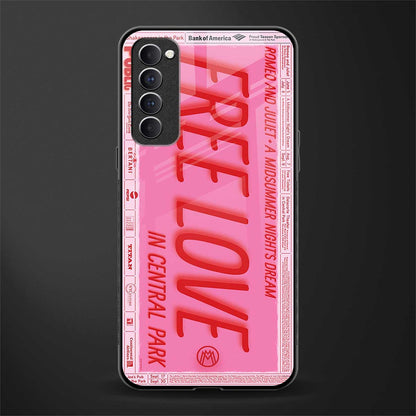 free love glass case for oppo reno 4 pro image