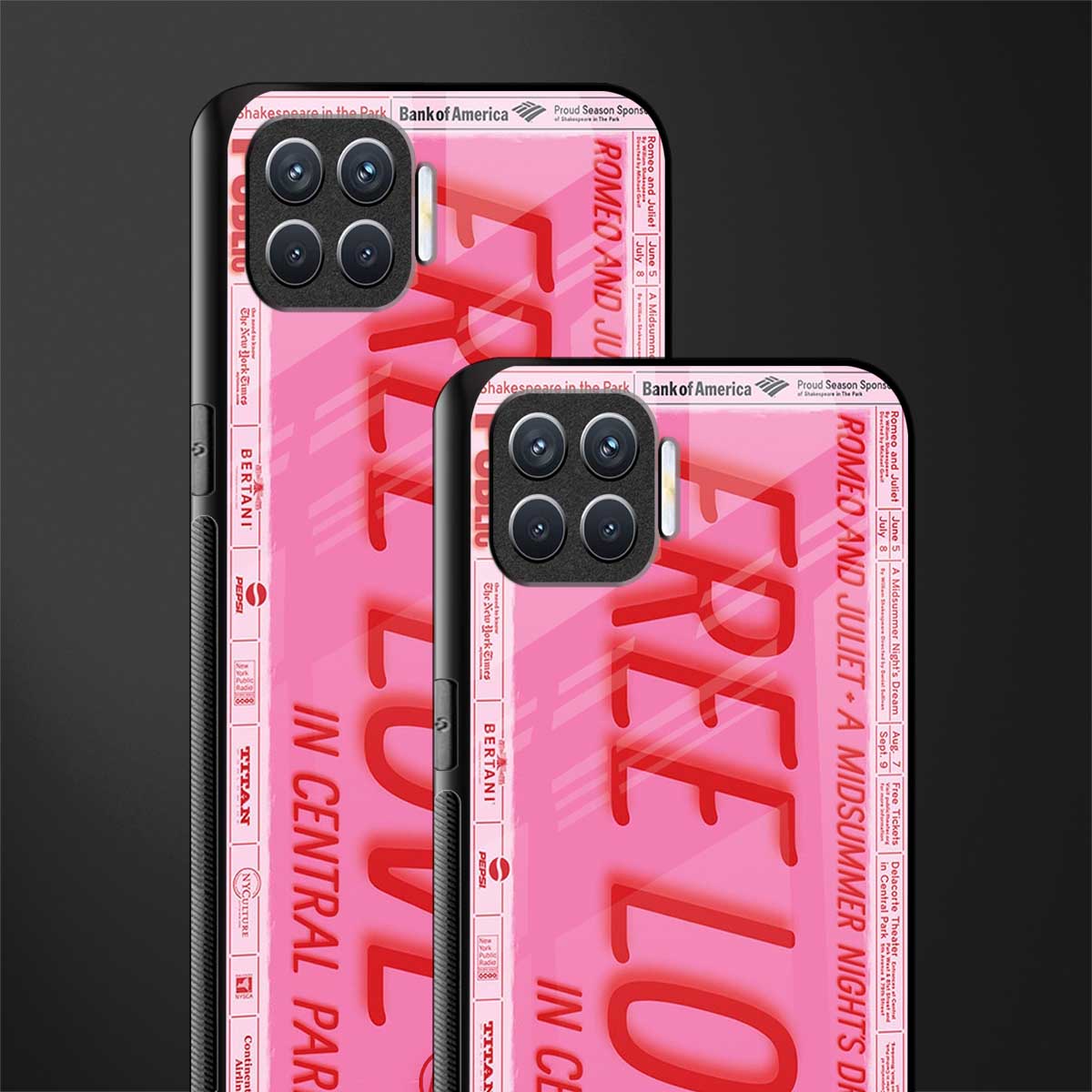 free love glass case for oppo f17 pro image-2
