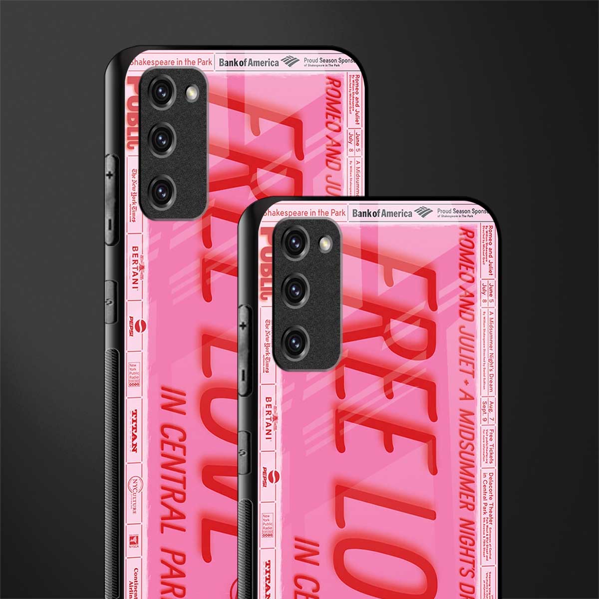 free love glass case for samsung galaxy s20 fe image-2