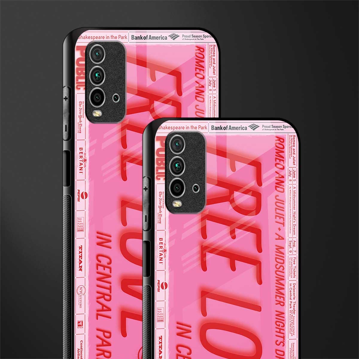 free love glass case for redmi 9 power image-2