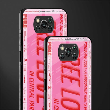 free love glass case for poco x3 image-2