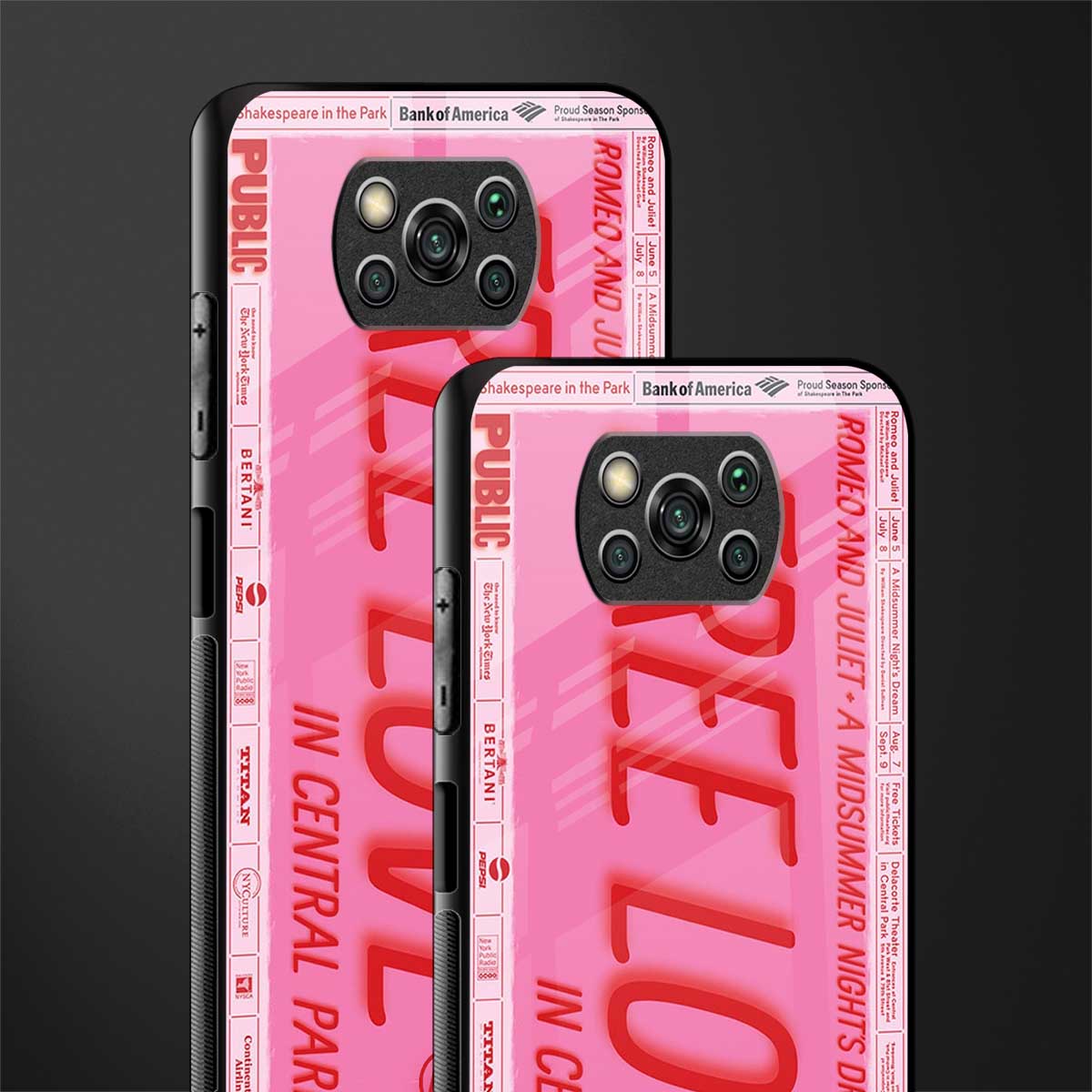 free love glass case for poco x3 pro image-2