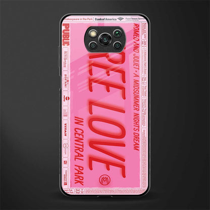 free love glass case for poco x3 image