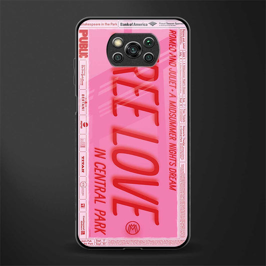 free love glass case for poco x3 image