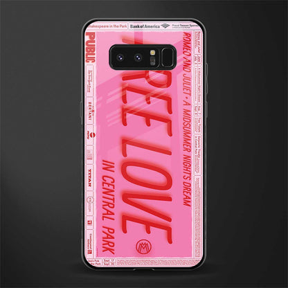 free love glass case for samsung galaxy note 8 image