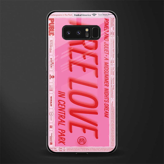 free love glass case for samsung galaxy note 8 image