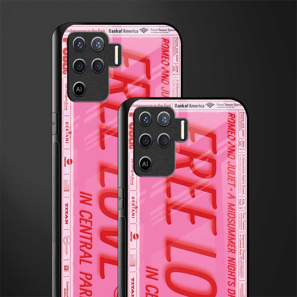 free love glass case for oppo f19 pro image-2