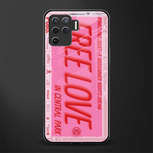 free love glass case for oppo f19 pro image