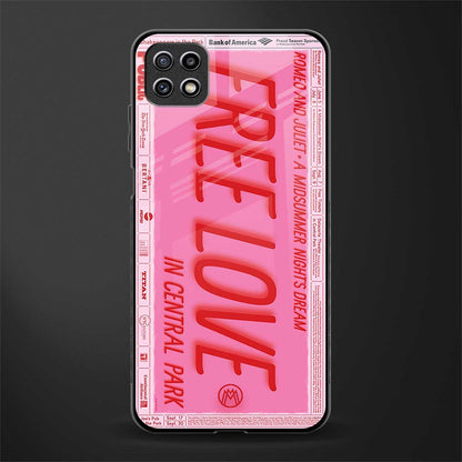 free love glass case for samsung galaxy a22 5g image