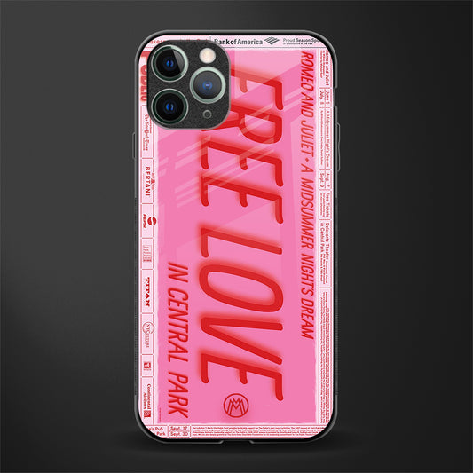 free love glass case for iphone 11 pro image