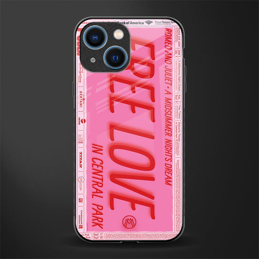 free love glass case for iphone 13 mini image