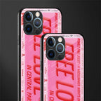 free love glass case for iphone 12 pro image-2